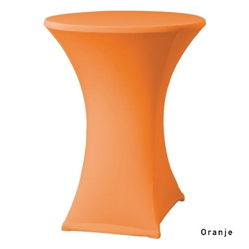 STANDING TABLE COVER STRETCH COLOR ORANGE DIAM. UP TO 85CM.