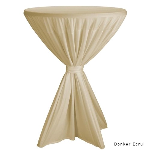 Statafelrok polyester kleur donker ecru diam. tot 80-90cm.