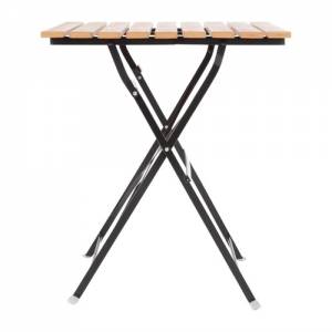 TABLE DIM. 60X60x70CM. ACIER NOIR