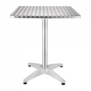 TISCH EDELSTAHL ABM. 60X60x72CM.