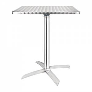 TABLE PLATEAU INCLINABLE ACIER INOXYDABLE DIM. 60X60X72CM.