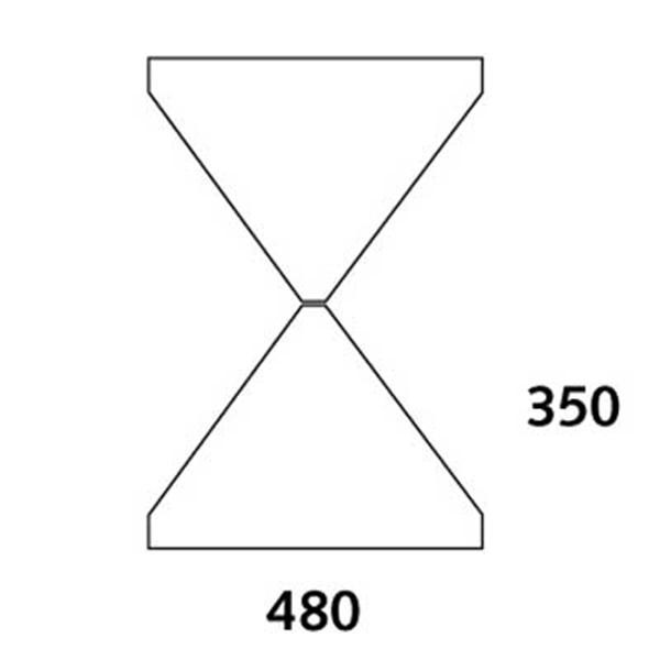 PLATEAUX/DÉGAGEMENT VOITURE 1 COMPARTIMENT 2X TRAPEZIUM DT 1/36 H. 165CM. HUPFER