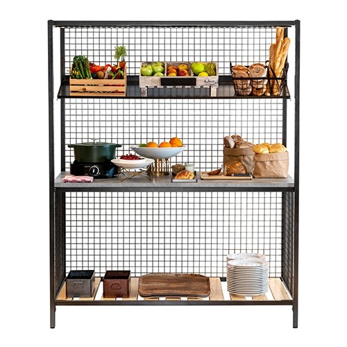 WANDRAHMEN MULTI-MOBI DIM. 1500X800X1900CM. EDELSTAHL-GUN-METAL-BESCHICHTUNG