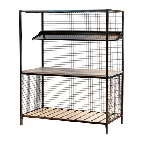 WANDRAHMEN MULTI-MOBI DIM. 1500X800X1900CM. EDELSTAHL-GUN-METAL-BESCHICHTUNG