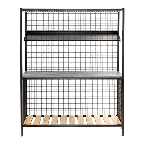 WANDRAHMEN MULTI-MOBI DIM. 1500X800X1900CM. EDELSTAHL-GUN-METAL-BESCHICHTUNG