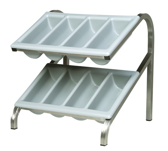 Bestekbak 2x gn 1/1 afm. 54x33cm. hgt. 54cm. rvs 18/8