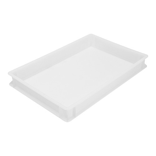 STACKING BOX EXCL. COVER SIZE 60X40X9CM. INH. 18LTR. WHITE PLASTIC