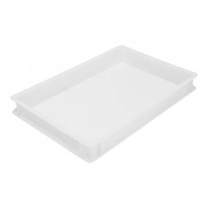 STACKING BOX EXCL. COVER SIZE 60X40X9CM. INH. 18LTR. WHITE PLASTIC