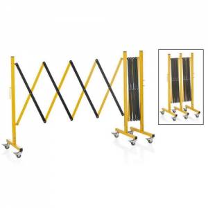 SCISSOR FENCE LENGTH 400CM. HGT. 100CM. BLACK/YELLOW