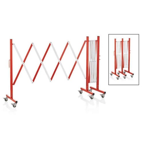 SCISSOR FENCE LENGTH 400CM. HGT. 100CM. RED WHITE