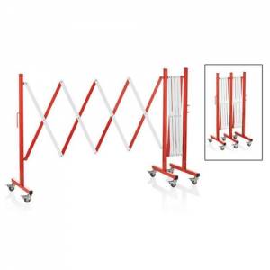 SCISSOR FENCE LENGTH 400CM. HGT. 100CM. RED WHITE