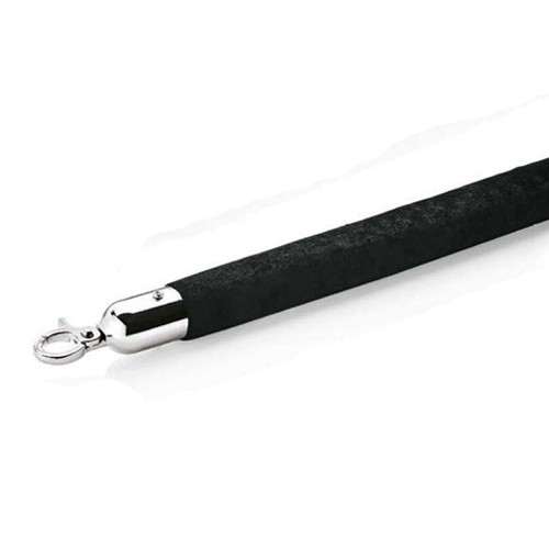 Afzetkoord lengte 150cm. diam. 2,8cm. zwart verchroomd.