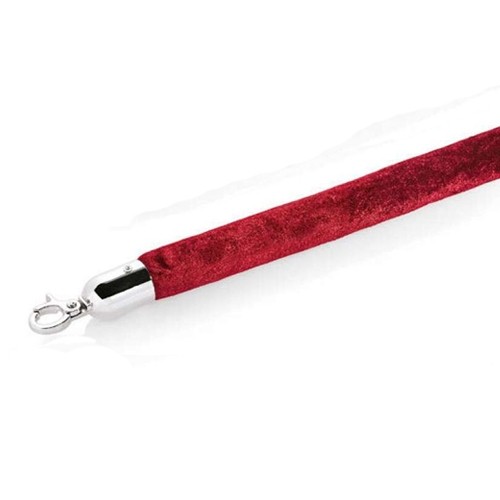 Afzetkoord lengte 150cm. diam. 2,8cm. paars verchroomd.