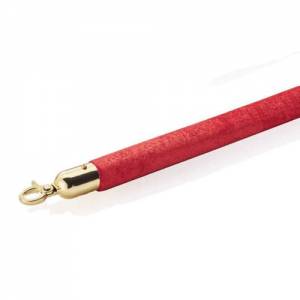Afzetkoord lengte 150cm. diam. 2,8cm. rood goud.