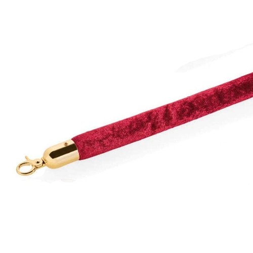 Afzetkoord lengte 150cm. diam. 2,8cm. paars goud.