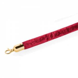 Afzetkoord lengte 150cm. diam. 2,8cm. paars goud.