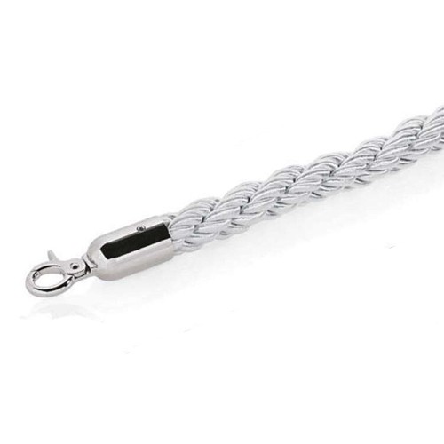 Afzettouw lengte 150cm. diam. 2,8cm.grijs verchroomd.
