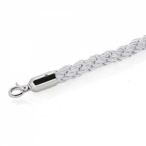 Afzettouw lengte 150cm. diam. 2,8cm.grijs verchroomd.