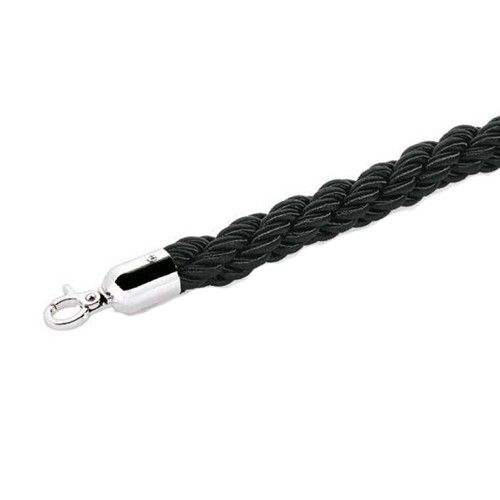 Afzettouw lengte 150cm. diam. 2,8cm. zwart verchroomd.