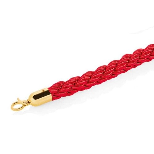 Afzettouw lengte 150cm. diam. 2,8cm. rood goud.