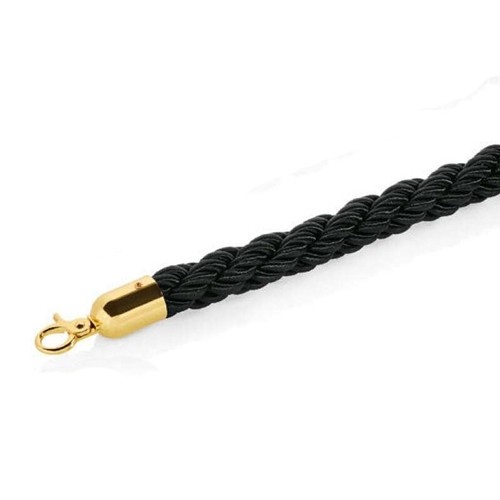 Afzettouw lengte 150cm. diam. 2,8cm. zwart goud.