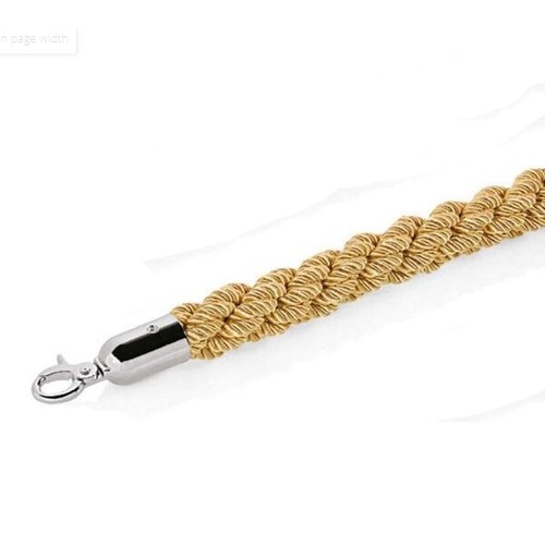 Afzettouw lengte 150cm. diam. 3,2cm. goud verchroomd.