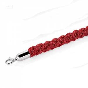 Afzettouw lengte 150cm. diam. 3,2cm. rood verchroomd.