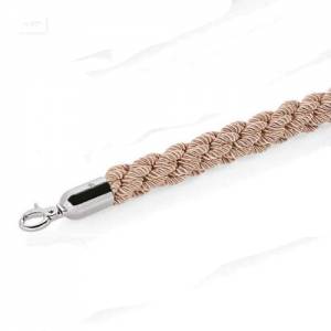 Afzettouw lengte 150cm. diam. 3,2cm. Beige verchroomd.