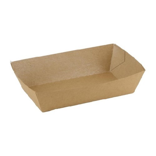 Kraft Snackschale A14 Maße 15,7 x 8,8 x 3,5 cm. Schachtel mit 500 Stück