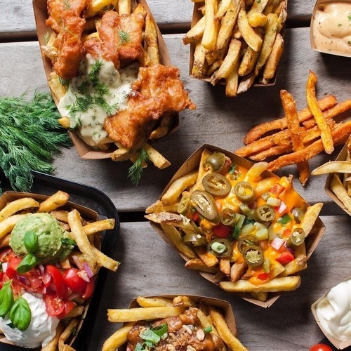 Kraft Snackschale A14 Maße 15,7 x 8,8 x 3,5 cm. Schachtel mit 500 Stück