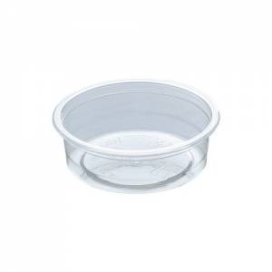 Pla bakje push & click inh. 60ml. diam. 7,6cm. doos à 1000 stuks