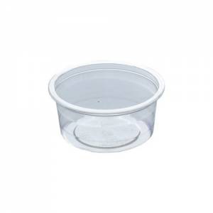 PLA-BEHÄLTER PUSH &amp; CLICK-INHALT. 90 ml. DURCHM. 7,6 cm. KARTON MIT 1000 STÜCK