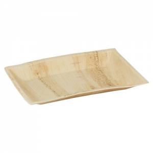 PALM LEAF PLATE CUADRA DIM. 16X25CM. BOX OF 100 PIECES