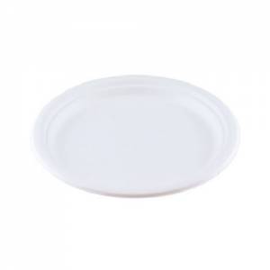 SUGAR CANE PLATE DIAM. 23CM. BOX OF 500 PIECES