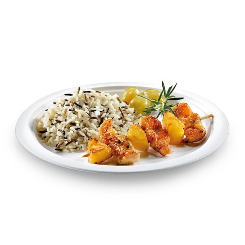 SUGAR CANE PLATE DIAM. 23CM. BOX OF 500 PIECES