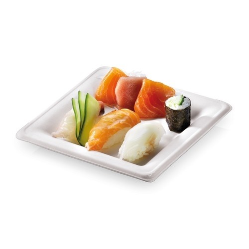 ZUCKERROHRTELLER KARO ABM. 20X20X1,5CM. KARTON MIT 500 STÜCK