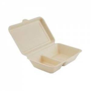 Suikerriet menubox bruin 2-vaks inh. 1000ml. afm. 24x16x6cm. doos à 500 stuks