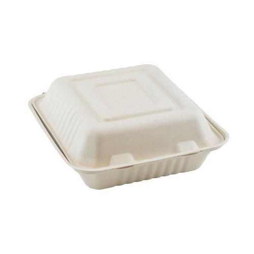 Suikerriet menubox bruin 3-vaks inh. 1000ml. afm. 20x22x7cm. doos à 200 stuks