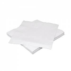 NAPKINS 1/4 2-LAYER DIM. 25X25CM. COLOR WHITE SET OF 40 PIECES