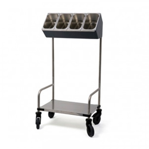 CUTLERY CART FOR TRAY AND CUTLERY SIZE. 64.8X42.8X135CM. RIEBER