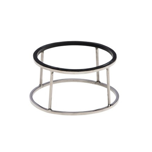 Buffetverhoger diam. 22/24cm. hgt. 12cm. rvs