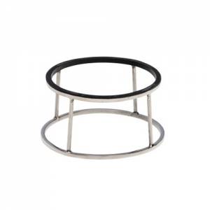 Buffetverhoger diam. 22/24cm. hgt. 12cm. rvs