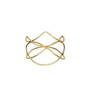 Buffetverhoger anti-slip afm. 21x21cm. hgt. 15cm. goud