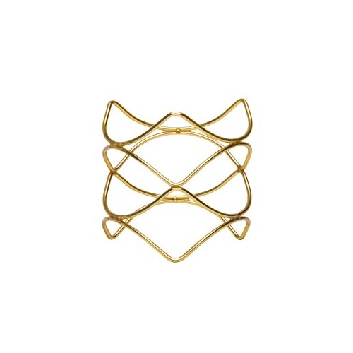 Buffetverhoger anti-slip afm. 21x21cm. hgt. 20cm. goud