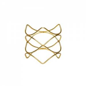 Buffetverhoger anti-slip afm. 21x21cm. hgt. 20cm. goud