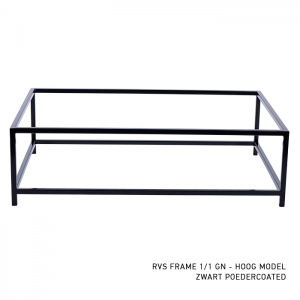 BUFFET-ERHÖHUNG (OHNE REGAL) GN 1/1 ABM. 53X32,5X (H) 15CM. EDELSTAHL SCHWARZ BESCHICHTET