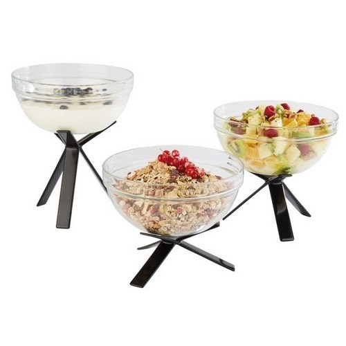 Buffetstaander hgt. 18cm. metaal met zwarte anti-slip coating Star