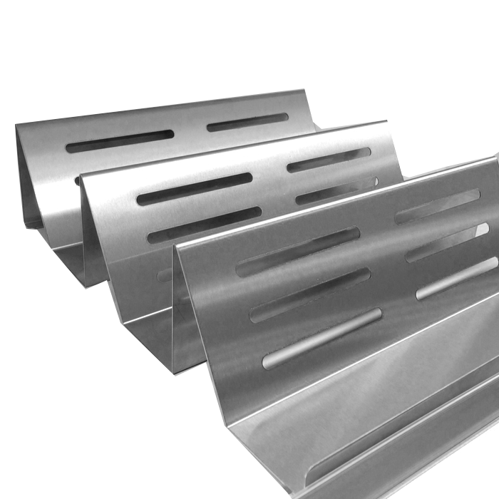 Belegdisplay 3-vaks presentatie voor wandkoeling afm. 30x35x(h)9cm. rvs