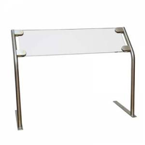 Hoestruit / ademschot (frame, excl. ruit) afm. 75x35x(h)43/57cm. rvs