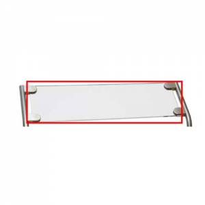 Ruit (los) tbv hoestruit (80.1179 of 80.1180 en 80.1177 of 80.1178) afm. 67x20x8cm. perspex